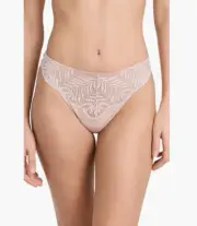 Natori Women's Lush Thong Bottoms Rose/White Size M 8852