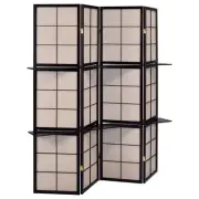 Cappuccino Brown Finish 4 Panel Folding Screen With Shelves by Coaster 900166