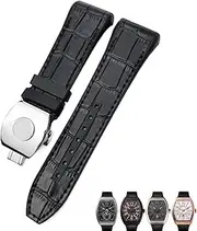 [SKXMOD] For Franck Muller Watch Band 28mm Cowhide Silicone Watch Strap Nylon Rubber Folding Buckle Watch Bands For Men Bracelet