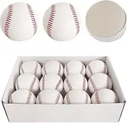 GKK Baseball 6/12Ball Pack Practice Training Baseballs for Kids/Youth 9 Inch Baseballs for Pitching Throwing Unmarked Autographs Baseball