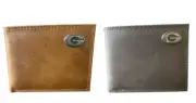 ZEP-PRO Georgia Bulldogs NCAA College Brown/Gray Leather Bifold Passcase Wallet