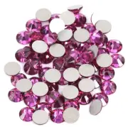 Ss16 1440p Round Fuchsia Pink Flat Back Loose Crystal Glass NHF Diamante Gem