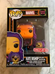 Funko Pop! Marvel Black Light KATE BISHOP w Lucky the Pizza Dog Target Exclusive