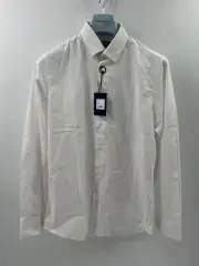 Cavalli Class By Roberto Cavalli White Button Up Shirt Size 16 Slim-fit (F-5)