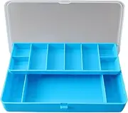 Perfeclan Fishing Tackle Case Fishing Lure Box Multifunctional with Dividers Fishings Gear Organizer Bait Storage Case for Gift Outdoor, Blue