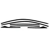 在飛比找蝦皮商城優惠-汽車窗框裝飾保護膜啞光黑色貼紙貼花時尚汽車造型適用於本田思域
