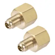 Brass Pipe fitting, 1/4 SAE Flare Male 3/8 SAE Female Thread, Adapter, 2Pcs