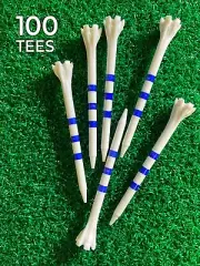 Champ 3-1/4" My Hite FLYtee White/Blue Stripe Golf Tee, 100 Count