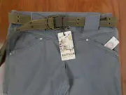 NWT Buffalo David Bitton Gray Belted Pants Size 30