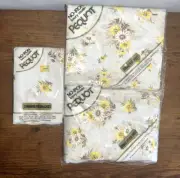 Vintage Springs No-Iron Luxury Muslin Pequot Double SPRINGTIME Sheet Set NOS