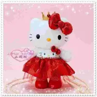 在飛比找Yahoo!奇摩拍賣優惠-小公主日本精品♥ Hello Kitty 絨毛 亮片洋裝 玩