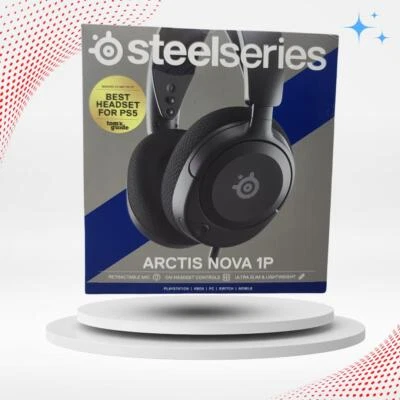 NEW SteelSeries Arctis Nova 1P Wired Headset - Black - PS5, XBox, PC, Switch