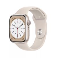 Apple Watch S8 45mm GPS版 鋁金屬錶殼配運動型錶帶 (星光色)