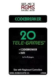 Atari 2600/Sears Tele-Games Replacement Label - Codebreaker