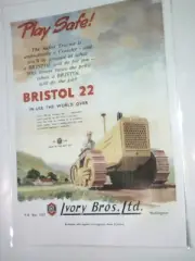 Bristol 22 Play Safe 1954 colour/laminated A3 poster