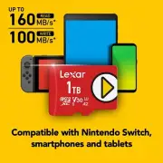 Nintendo Lexar PLAY microSDXC UHS-I SD Card Class 10 U3 V30 A2 1TB 150MB/s