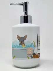 Blue and Tan Chihuahua Ceramic Soap Dispenser Hand Soap Dispenser Pump Bottles