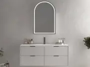 Ariana White Fluted Bathroom vanity Cabinet 1500mm Single or Double Basin
