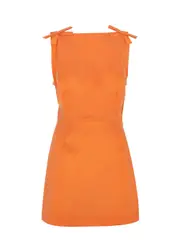 Bernadette Kim Taffeta Mini Dress - Orange - 10 10