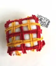 NEW Plaid Criss Cross HANDMADE pin cushion Sew Sewing craft plush