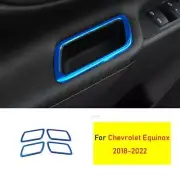 For Chevrolet Equinox 2018-22 Blue Titanium Interior Door Storage Box Decor Trim
