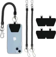 Phone Lanyard Tether Tab 2 Phone Spring Wrist Strap 4 Phone Patch Compatible