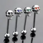 Prevalent Stainless Steel Silvery Tongue Barbell Ring Bar Body Piercing.xe