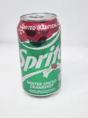 2019 Limited Edition Sprite Winter Spiced Cranberry Can 12 Oz