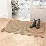 DAWNTREES Indoor Door Mat, 60x90cm, Dirt Trapper Entrance Doormat, Non-Slip Low Profile Mat, Dog Door Mat, Super Absorbent Welcome Mat for Front Door, Back Door, Shoe Scraper.