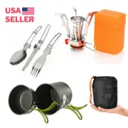 Camping Cooking Set – Ultra-light Backpacking Mini Stove with Pots and Utensils
