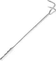 HOMOBABE Stainless Steel Meat Flipper Hook Handheld Food Hook for BBQ Grilling and Stable Meat Turner Easy to Clean for Heavy Meat Handling and Outdoor Cooking