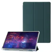 Tri-fold Stand Smart Cover For Samsung Galaxy Tab S9+, Pu Leather+acrylic+tpu Transparent Tabletcase