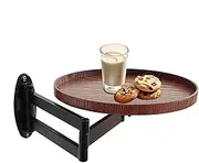 Wall Mounted Table | Folding Round Table | Retractable Fold Down Wall Stand, Detachable Floating Desk for Home, Studio