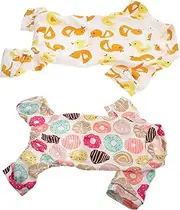 BESPORTBLE 2pcs Pet Pajamas Dog Winter Hoodie Dog Grooming Bag Large Dog Hoodie Pet Sleeping Clothes Puppy Dog Pajamas Large Breed Dog Birthday Puppy Harness for Small Dogs Pants Cotton