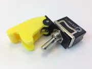 ON/OFF DPST 4P TOGGLE SWITCH SCREW TERM w/COVER YELLOW 20A 125V #661804/665017