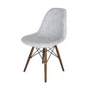 SKDL Replica Eames DSW Eiffel Chair Textured Light Grey & Walnut