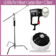 Aputure LS 600x Pro COB LED Video Light Bi-color 2700K-6500K +Lantern 90cm+Stand