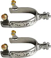 Perfeclan 1 Pair Horse Spurs with Rotatable Gear Antique Equestrian Gear Western Cowboy Spurs Boots Spurs