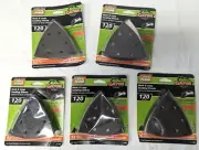 5 pks Gator Ultra Power Hook & Loop 120 Fine Sanding Sheets #7841 Blk zirconium