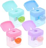 NAMOARLY Mini Pencil Sharpener Heart Shape Single Hole School Supplies Handheld Portable for Boys and Girls Adults Diverse Colors