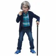 Old Man Combover Grandpa 100 Days of School Book Week Child Boys Costume Kit