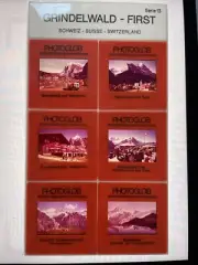 Rare 35mm, Switzerland, 6 slides, GRINDELWALD-FIRST, Photoglob, NEW SEALED