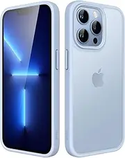 JETech Matte Case for iPhone 13 Pro 6.1-Inch, Shockproof Military Grade Drop Protection, Frosted Translucent Back Phone Cover, Anti-Fingerprint (Sky Blue)