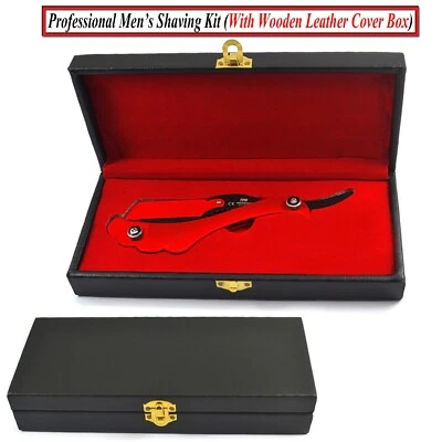 Barber Salon Straight Cut Throat Shaving Gift Luxury Kit With Wooden Box