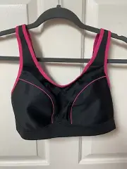 WingsLove Women's Sports Bra High Impact Full Coverage Non-Padded Wirefree 34DD