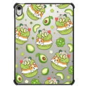 iPad Air 11-inch (M2/M3) iPad Impact Case Cute Corgi in the Apple Macaron with Avocado & Rasberry - Kawaii Puppy Dog with Sweet Dessert Foods & Fruit