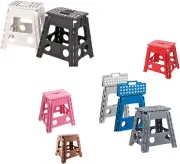 1X Folding Step Stool Portable Plastic Foldable Chair Store Flat Outdoor 39Cm