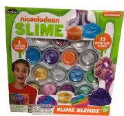 SLIME BLENDZ 12 cans super cool colors with add ins by CrazArt -Nickelodeon 6+