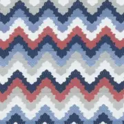 Duralee Wavy Zig Zag Chevron Upholstery Fabric- Mindy / Blue 2.75 yds DU15764-5