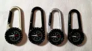 Multifunctional Hiking Metal Carabiner Mini Compass Keychain, Colors, NEW